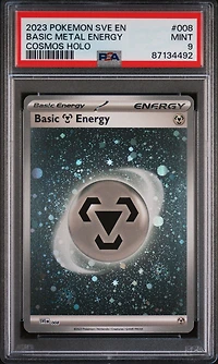 2023 Pokemon Sve En-basic Energies 008 Basic Metal Energy Cosmos Holo PSA 9