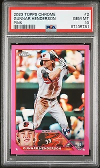 Topps Chrome Gunnar Henderson Pink Refractor PSA 10