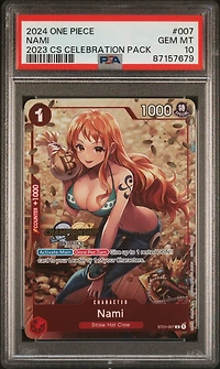 2024 One Piece Championship 2023 Celebration Pack 007 Nami PSA 10