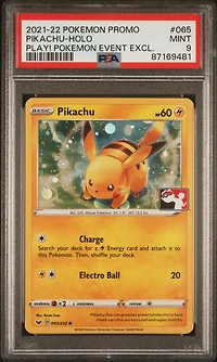 2021-22 Pokemon Promo 065 Pikachu-holo Play! Pokemon Event Exclusive PSA