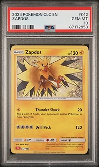 2023 Pokemon Clc-trading Card Game Classic Charizard & Ho-oh Ex Deck 012 Zapdos PSA 10
