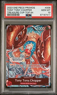 2023 One Piece Promos 006 Tony Tony Chopper Treasure Cup 2023-top 64 PSA 10