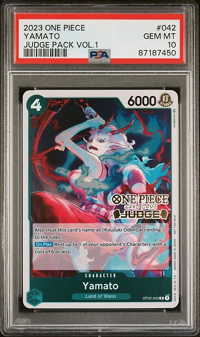 2023 One Piece Judge Pack Volume 1 042 Yamato PSA 10