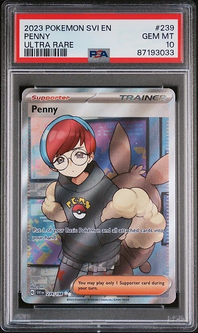 2023 Pokemon Svi En-scarlet & Violet 239 Penny Ultra Rare PSA