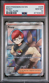 2023 Pokemon Svi En-scarlet & Violet 239 Penny Ultra Rare PSA