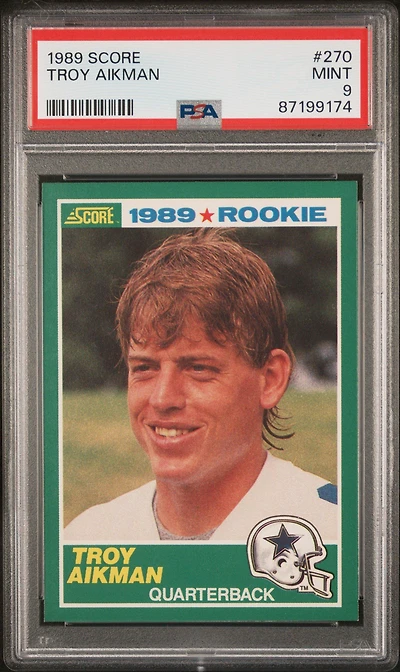 1989 Score 270 Troy Aikman PSA 9