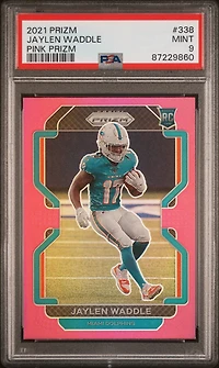 2021 Panini Prizm 338 Jaylen Waddle Pink Prizm PSA 9