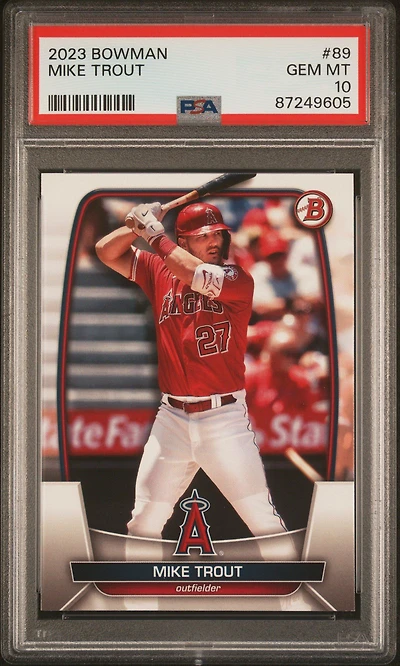 2023 Bowman 89 Mike Trout PSA 10