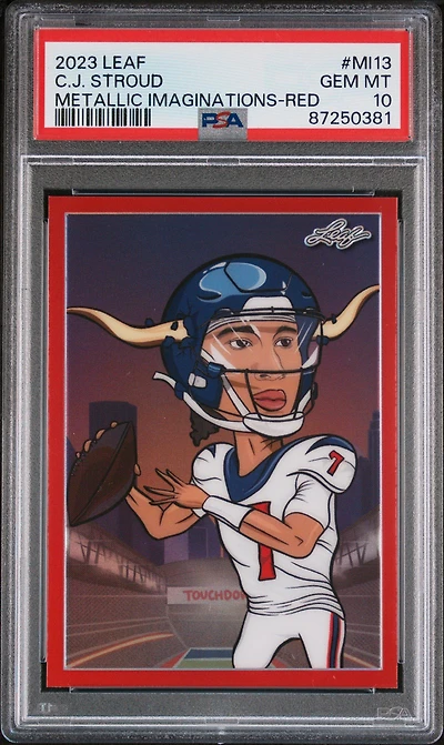 2023 Leaf Metallic Imaginations Mi13 C.j. Stroud Red PSA 10