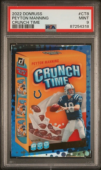 2022 Panini Donruss Crunch Time Ct8 Peyton Manning PSA 9