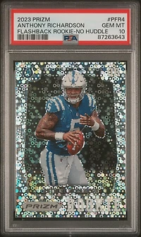2023 Panini Prizm Prizm Flashback Rookie Pfr4 Anthony Richardson No Huddle PSA 10