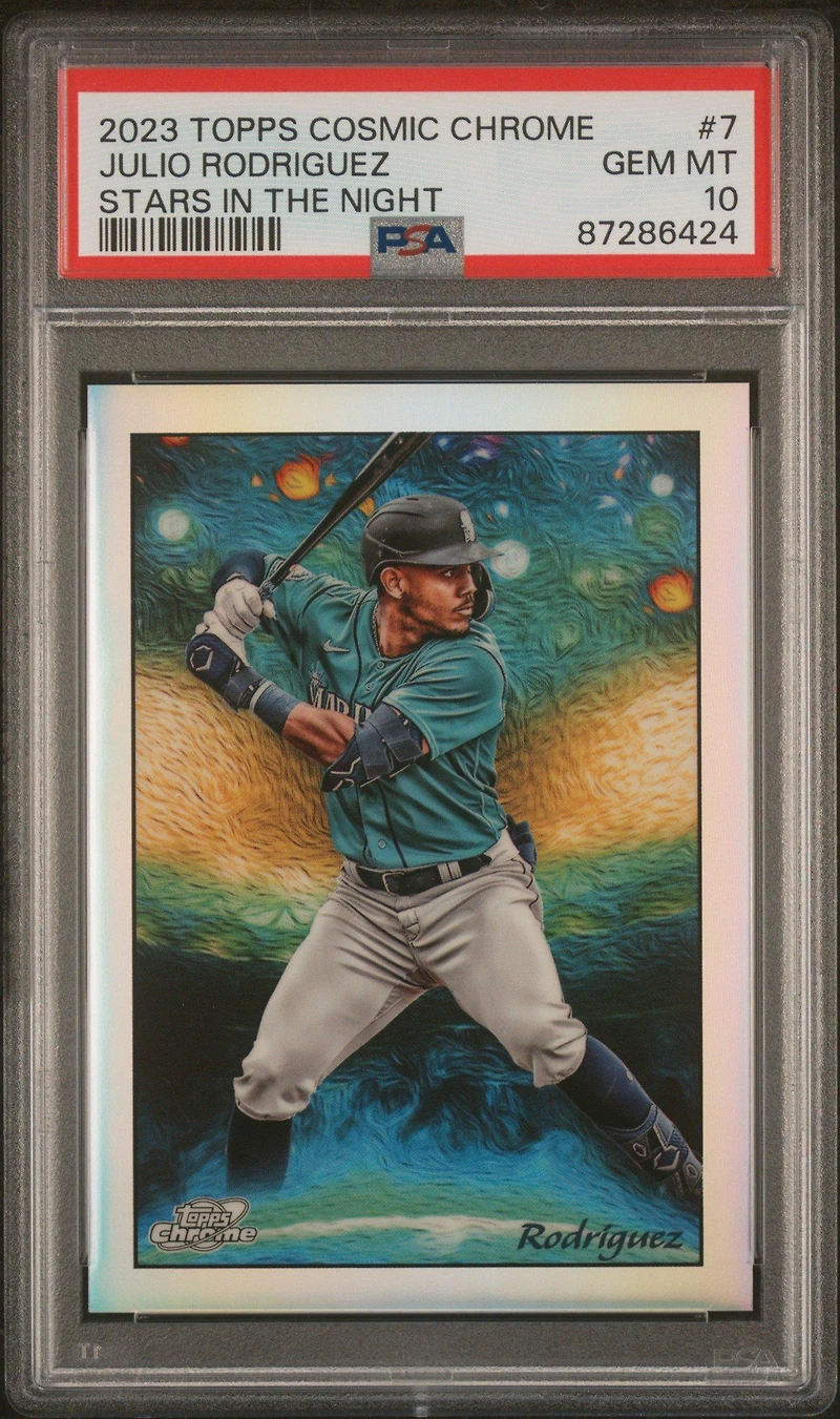 2023 Topps Cosmic Chrome Stars In The Night 7 Julio Rodriguez PSA 10