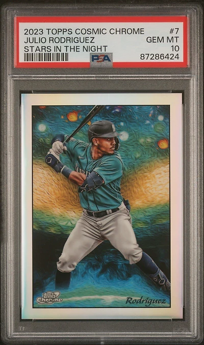 2023 Topps Cosmic Chrome Stars In The Night 7 Julio Rodriguez PSA 10