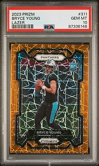2023 Panini Prizm 311 Bryce Young Lazer Prizm PSA