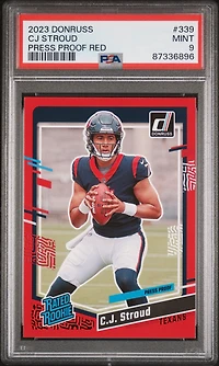 2023 Panini Donruss 339 Cj Stroud Press Proof Red PSA 9