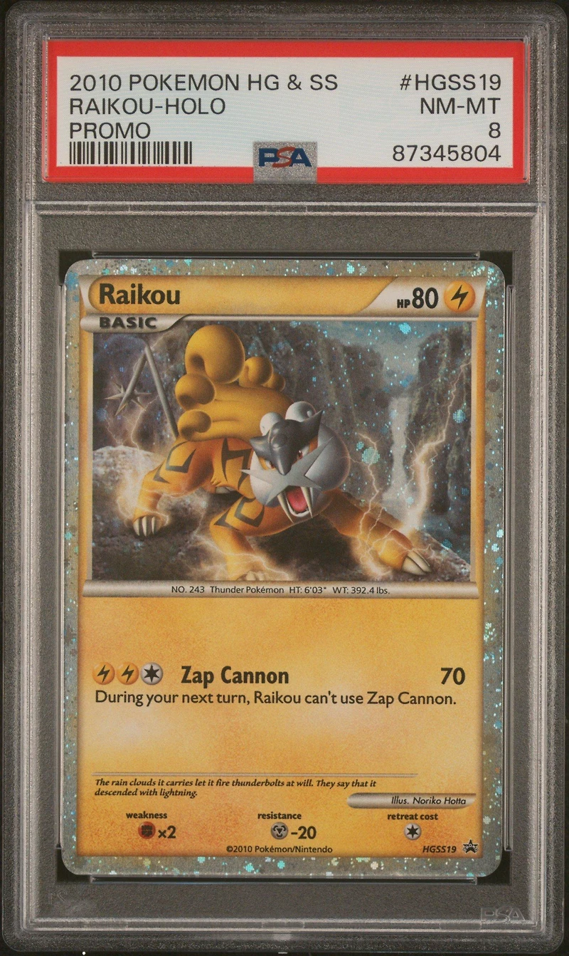 2010 Pokemon Heartgold & Soulsilver Promo Hgss19 Raikou-holo PSA