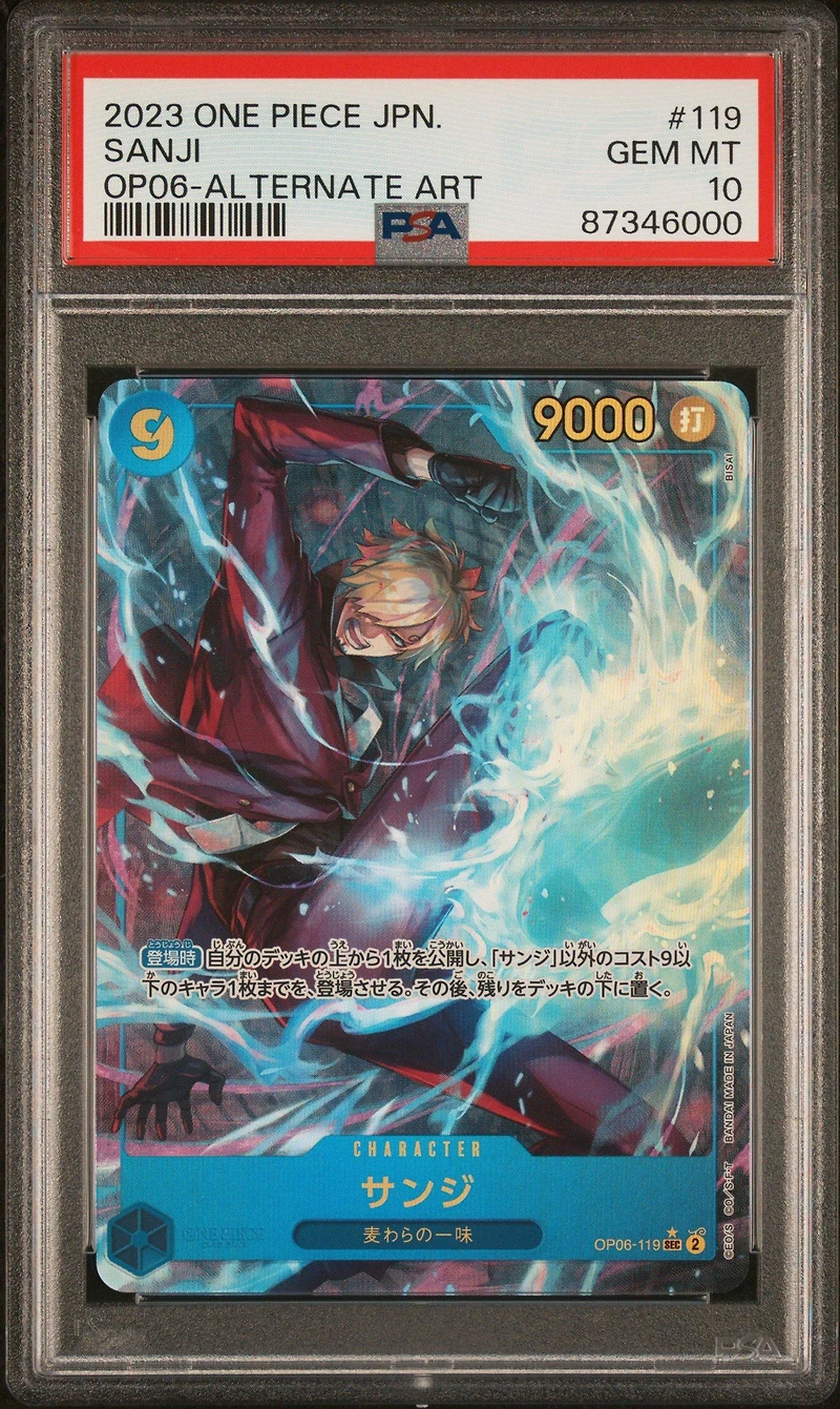 2023 One Piece Japanese Wings Of The Captain 119 Sanji Alternate Art PSA 10