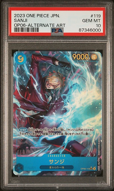 2023 One Piece Japanese Wings Of The Captain 119 Sanji Alternate Art PSA 10