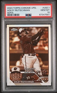 2023 Topps Chrome Update Usc1 Adley Rutschman Sepia Refractor PSA 10
