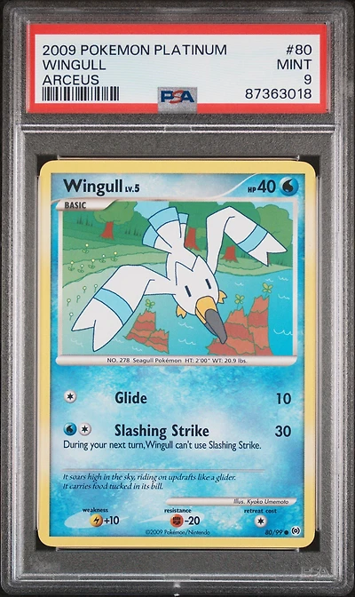 2009 Pokemon Platinum Arceus 80 Wingull PSA 9