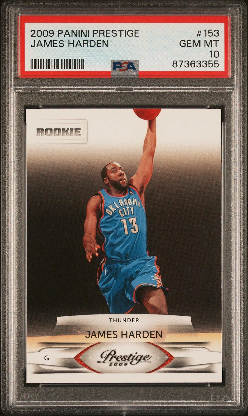 2009 Panini Prestige 153 James Harden PSA 10