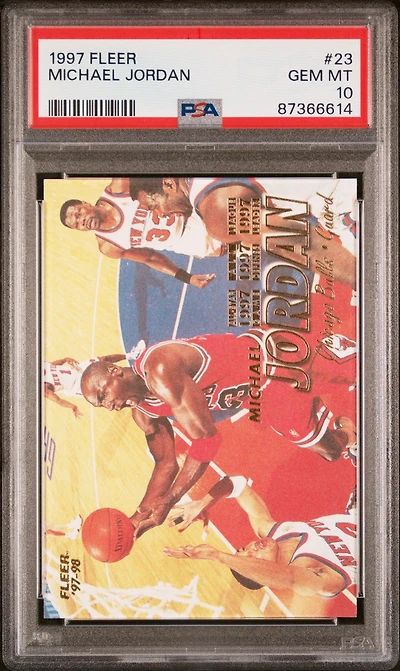 1997 Fleer 23 Michael Jordan PSA 10