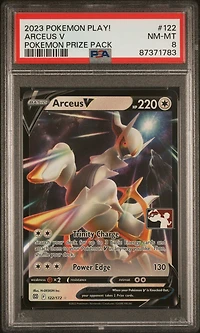 2023 Pokemon Play! Pokemon Prize Pack 122 Arceus V PSA 8