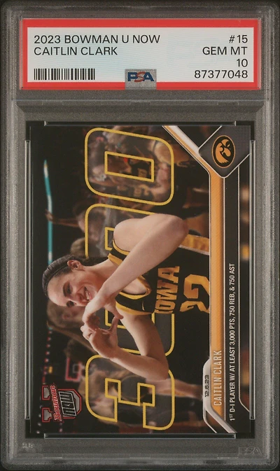 2023 Bowman U Now Caitlin Clark PSA 10