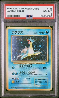 1997 Pokemon Japanese Fossil 131 Lapras PSA 8