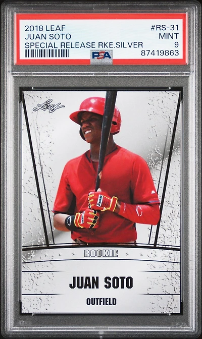2018 Leaf Special Release Rookie Silver Rs-31 Juan Soto PSA 9
