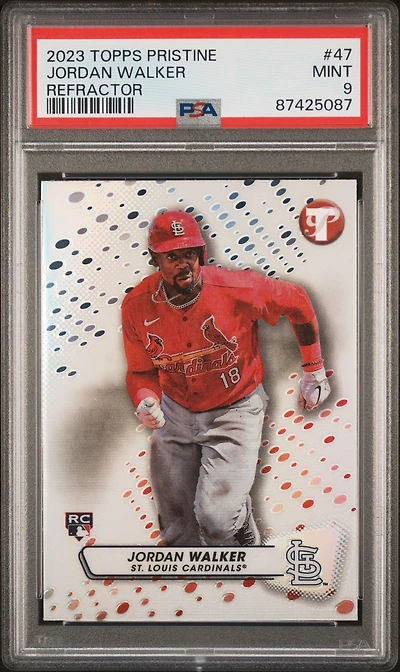2023 Topps Pristine 47 Jordan Walker Refractor PSA 9