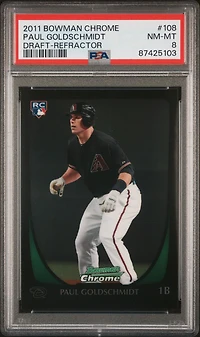 2011 Bowman Chrome Draft 108 Paul Goldschmidt Refractor PSA 8