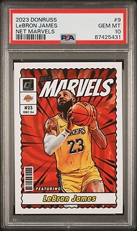 2023 Panini Donruss Net Marvels 9 Lebron James PSA 10