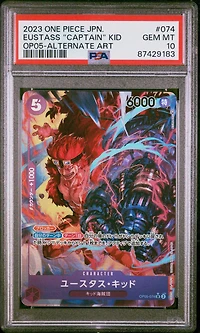 2023 One Piece Japanese Op05-awakening Of The New Era 074 Eustass "captain" Kid Alternate Art PSA 10