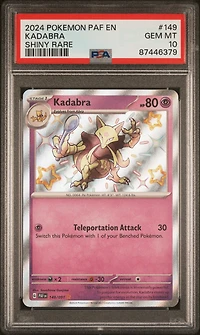 2024 Pokemon Paf En-paldean Fates 149 Kadabra Shiny Rare PSA