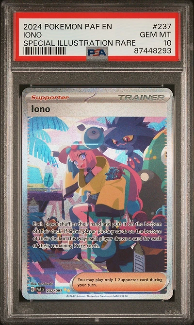 2024 Pokemon Paf En-paldean Fates 237 Iono PSA