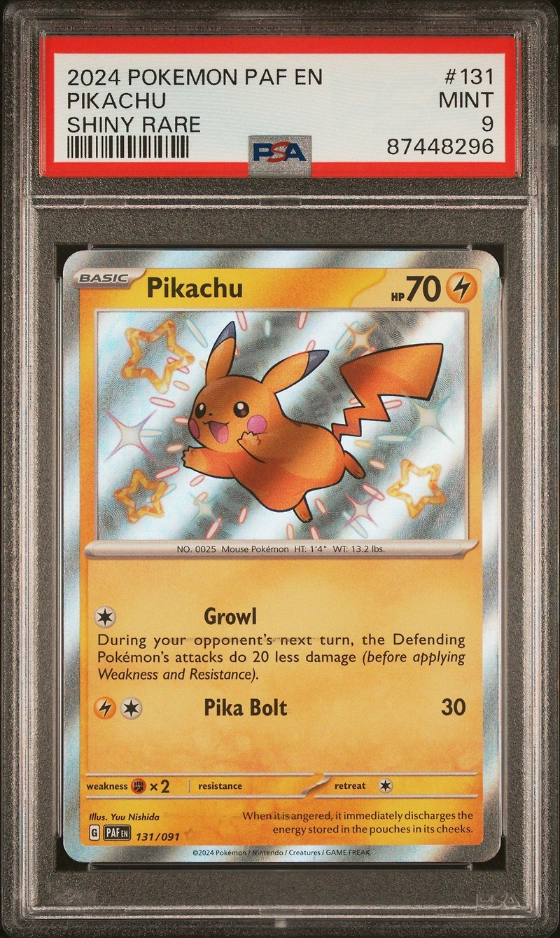 2024 Pokemon Paf En-paldean Fates 131 Pikachu PSA 9