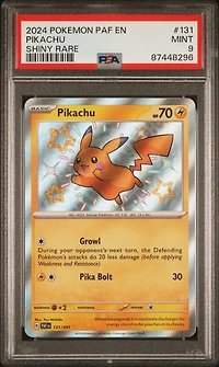 2024 Pokemon Paf En-paldean Fates 131 Pikachu PSA 9