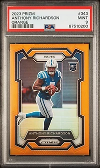 2023 Panini Prizm 343 Anthony Richardson Orange Prizm PSA