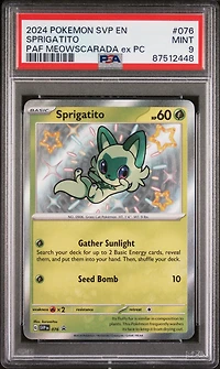 2024 Pokemon Svp En-sv Black Star Promo 076 Sprigatito Paldean Fates Meowscarada Ex Premium Collection PSA 9