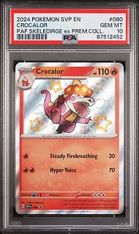 2024 Pokemon Svp En-sv Black Star Promo 080 Crocalor Paldean Fates Skeledirge Ex Premium Collection PSA 10