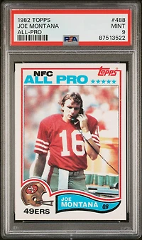1982 Topps 488 Joe Montana All-pro PSA 9