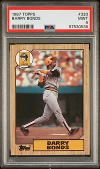 1987 Topps 320 Barry Bonds PSA 9