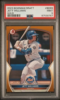 2023 Bowman Draft Bd89 Jett Williams Gold PSA 9