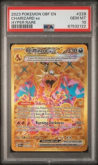 2023 Pokemon Obf En-obsidian Flames 228 Charizard Ex PSA 10