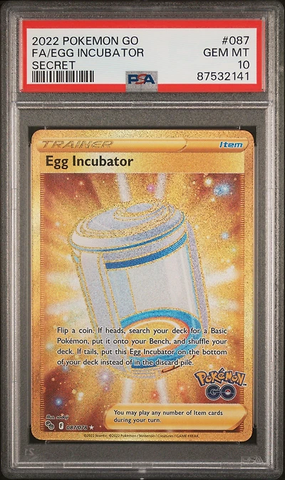 2022 Pokemon Go 087 Fa/egg Incubator PSA 10