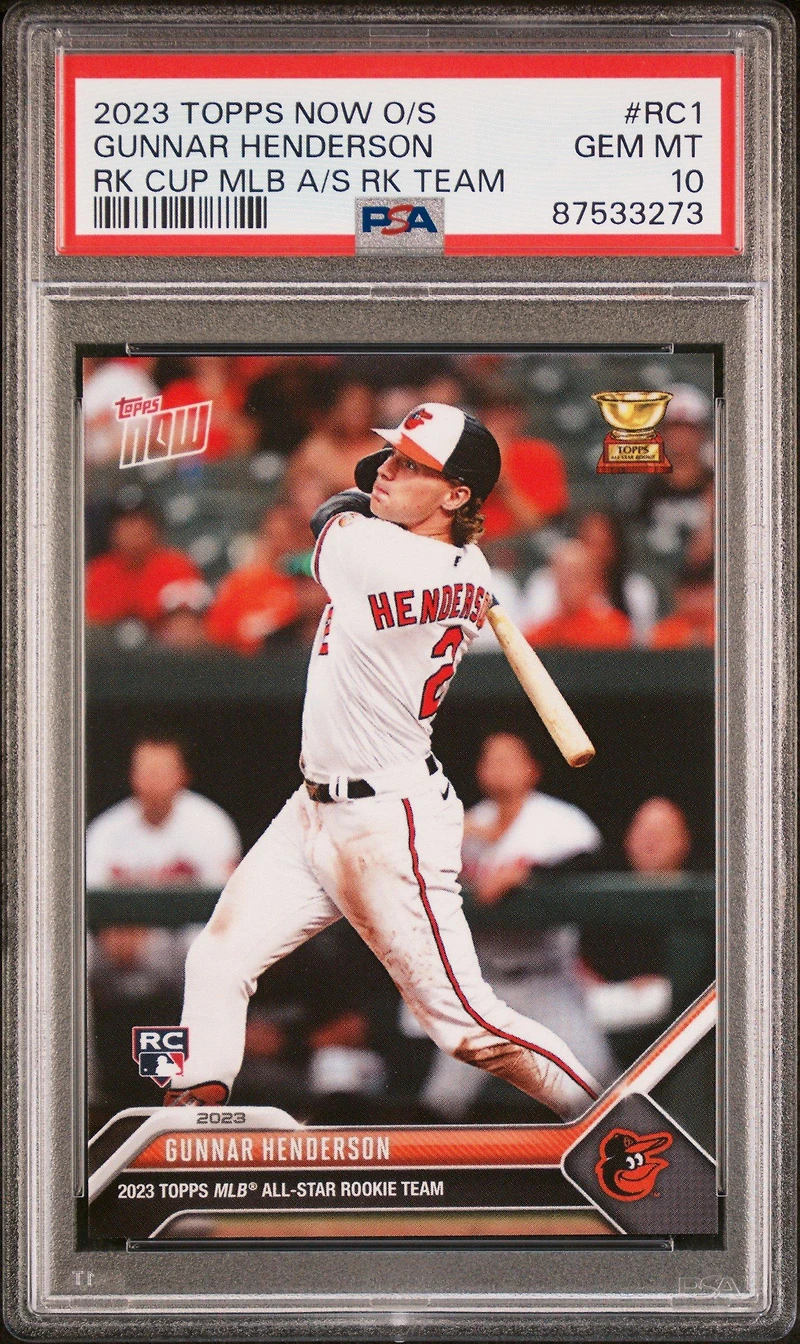 2023 Topps Now Offseason Rookie Cup Mlb All-star Rookie Team Rc1 Gunnar Henderson PSA 10