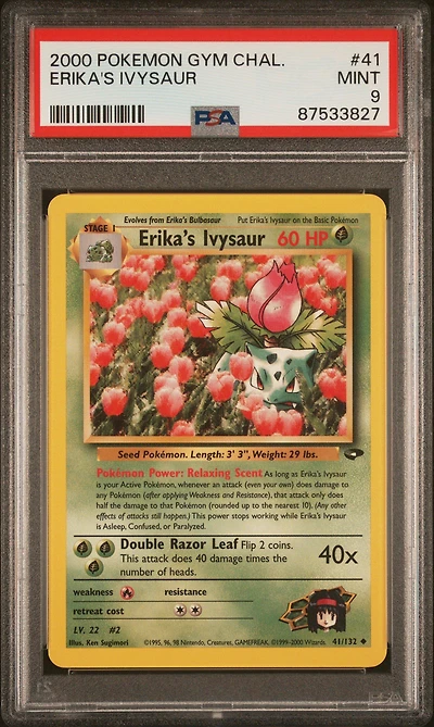 2000 Pokemon Gym Challenge 41 Erika's Ivysaur PSA