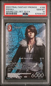 2022 Final Fantasy Promos 108 Squall Anniversary Collection Set 2022-full Art PSA 10