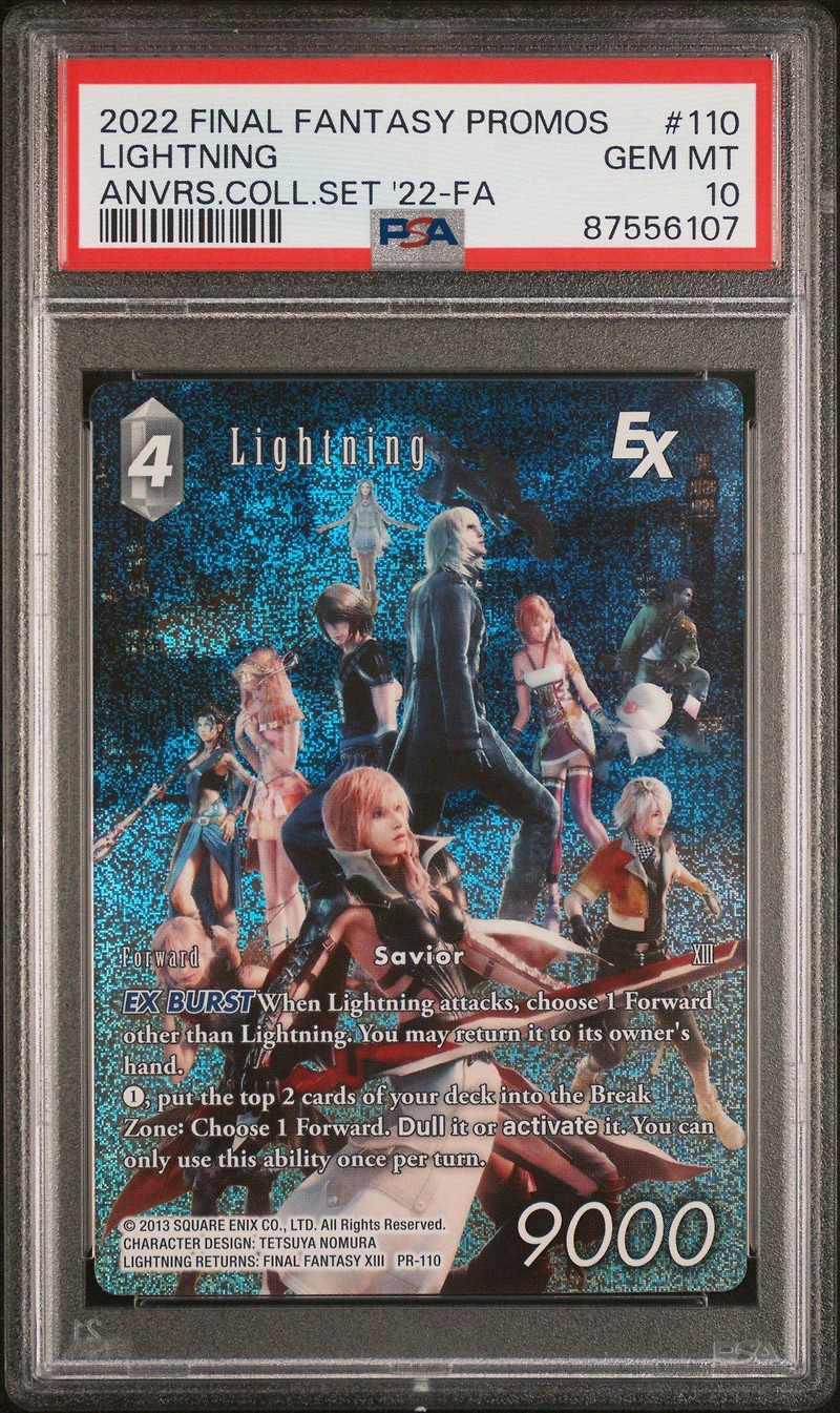 2022 Final Fantasy Promos 110 Lightning Anniversary Collection Set 2022-full Art PSA 10